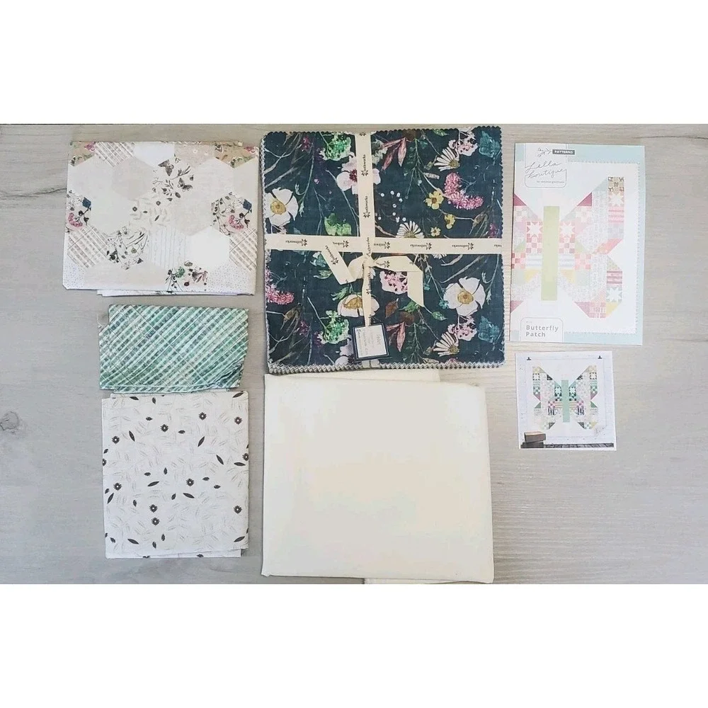 Butterfly Patch Quilt Kit Lella Boutique w/ layer cake Verdure Esther Fallon Lau